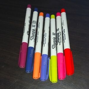 Sharpie Permanent Markers x7 Ultra Fine Point Assorted Colors